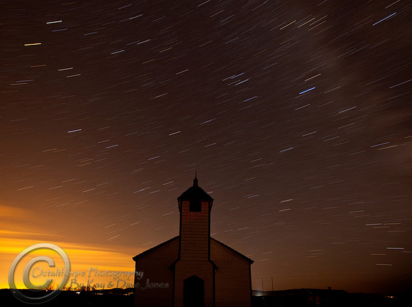 Star Trails - McDougall Church, Crochrane, Alberta